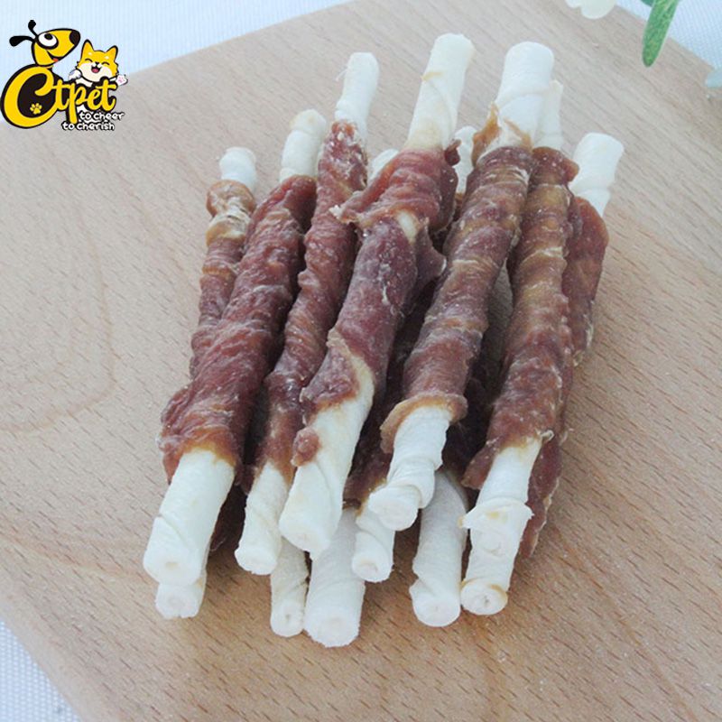 Duck Wrapped Rawhide Twisted Stick