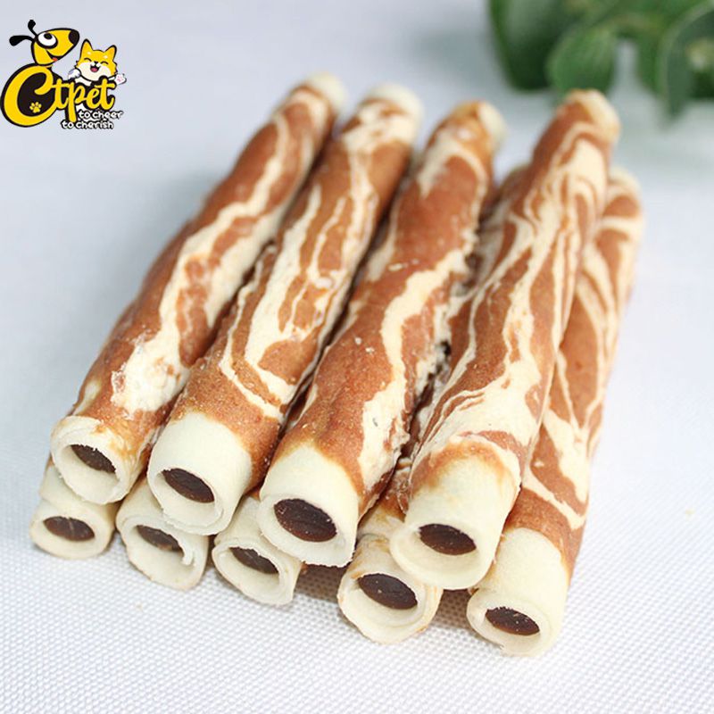 Liver Filled Rawhide Twists with Snow Beef Wrapped