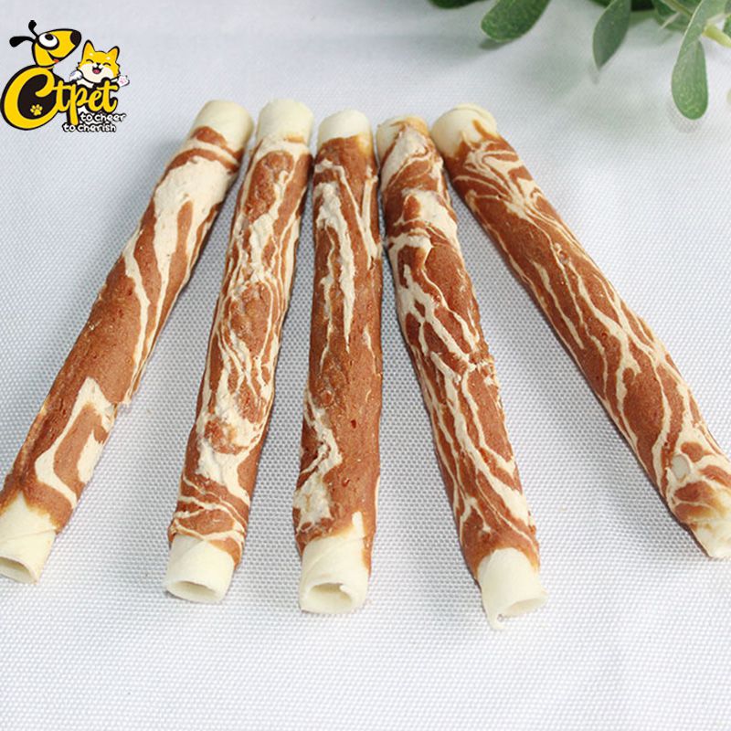 Liver Filled Rawhide Twists with Snow Beef Wrapped