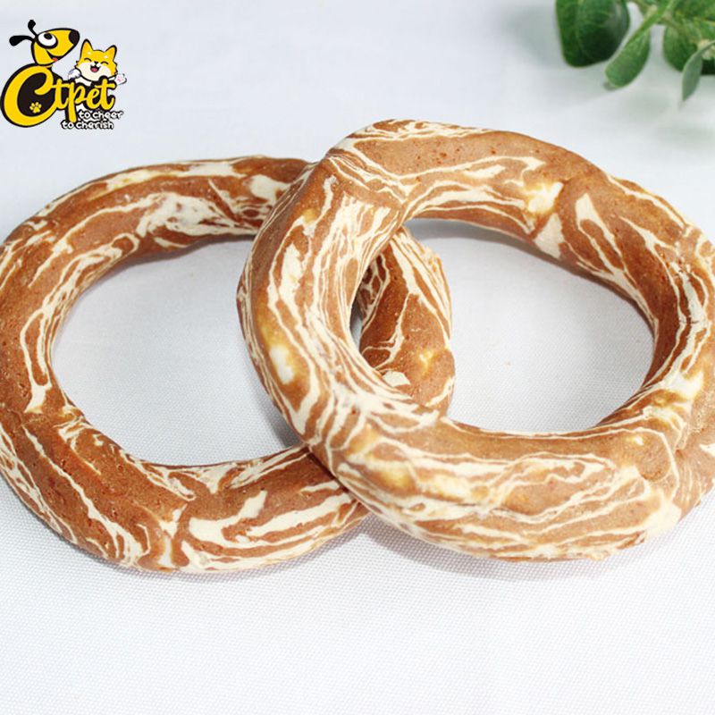 Snow Chicken Wrapped Rawhide Ring