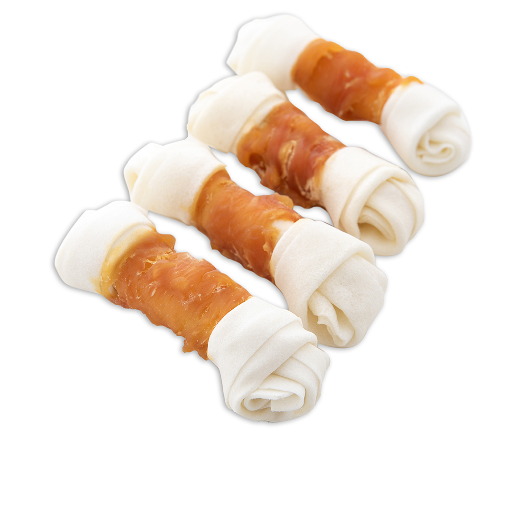 Chicken Wrapped Knotted Bone