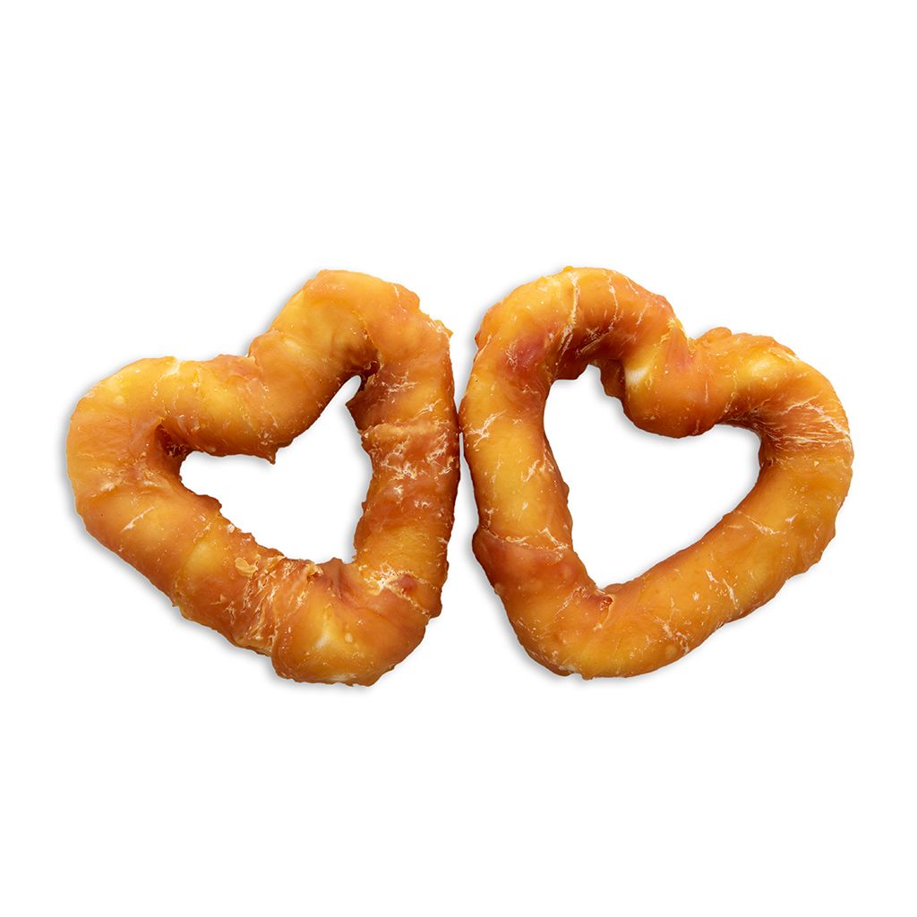 Heart Rawhide Donuts with Chicken