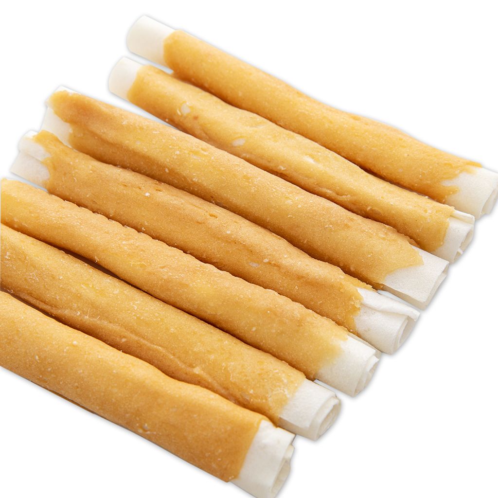 rawhide roll with chicken ,chicken sauce roll