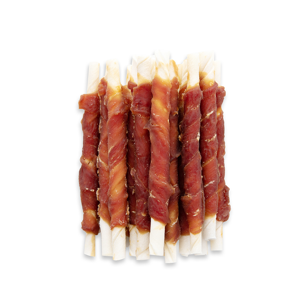 Duck Wrapped Rawhide Twisted Stick