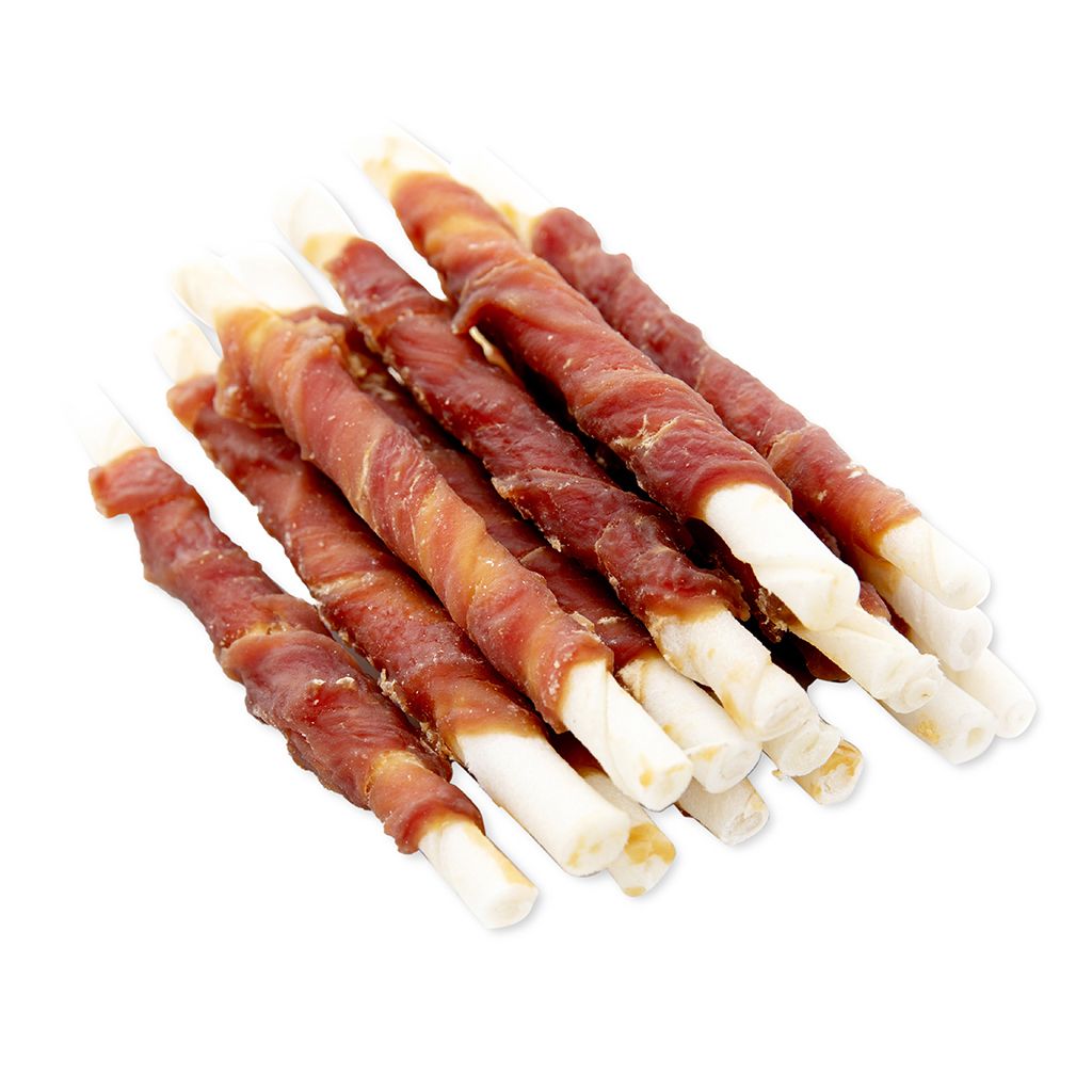Duck Wrapped Rawhide Twisted Stick
