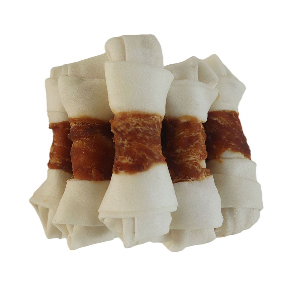 Duck Wrapped  Knotted Bone
