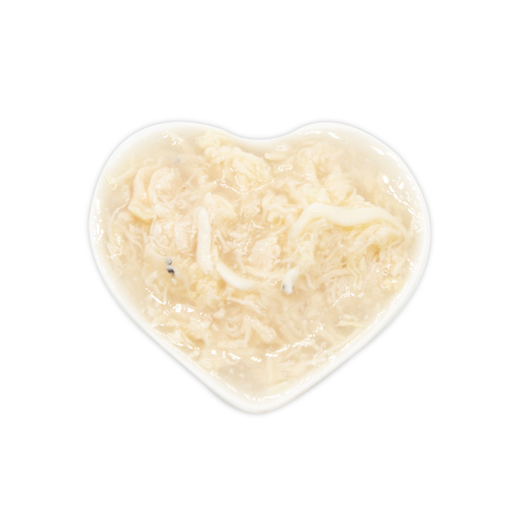 Shredded Chicken Soup with Whitebait