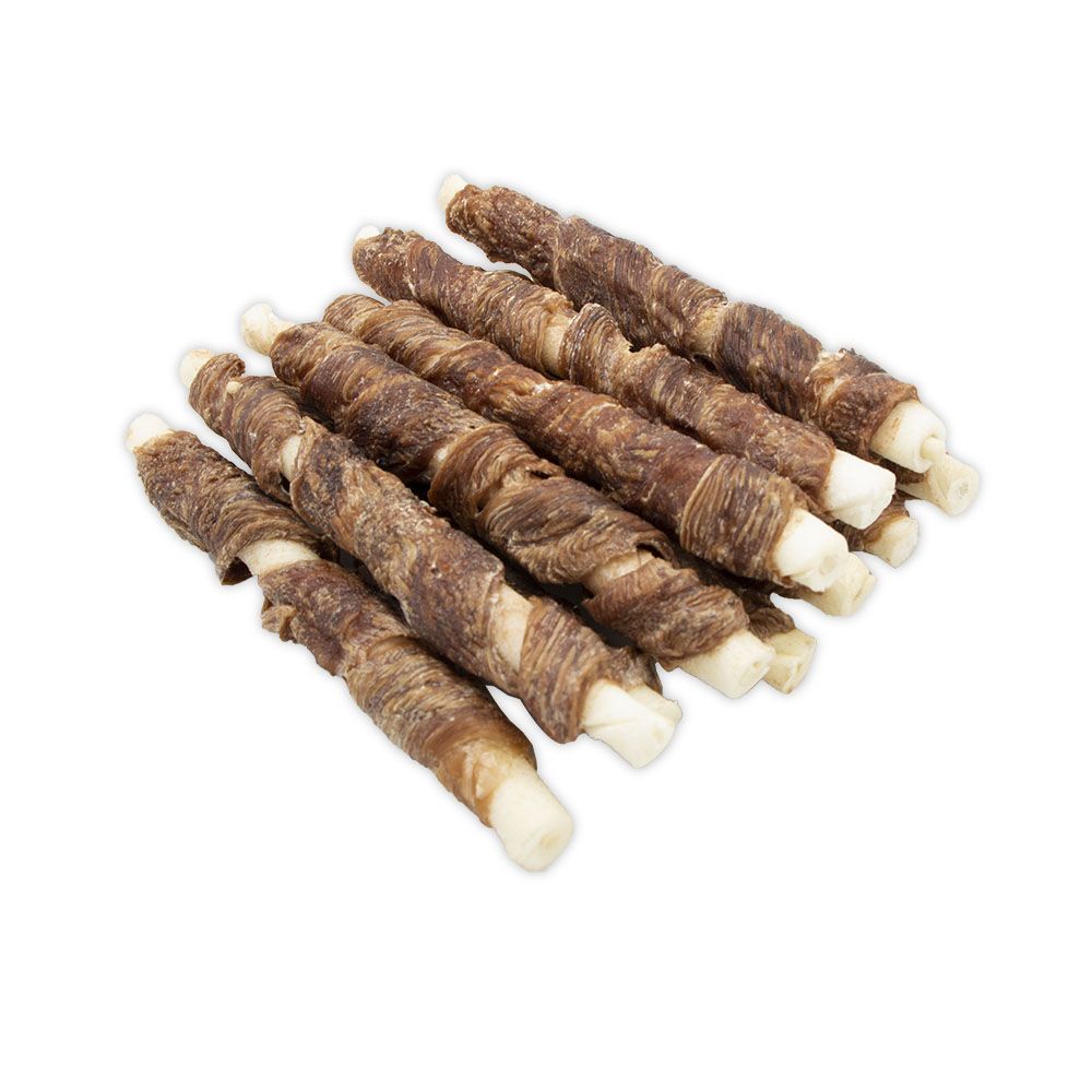 Pure Duck Wrapped Rawhide Twisted Stick